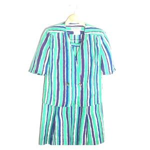 SALVATORE FERRAGAMO•Firenze•linen skirt suit.